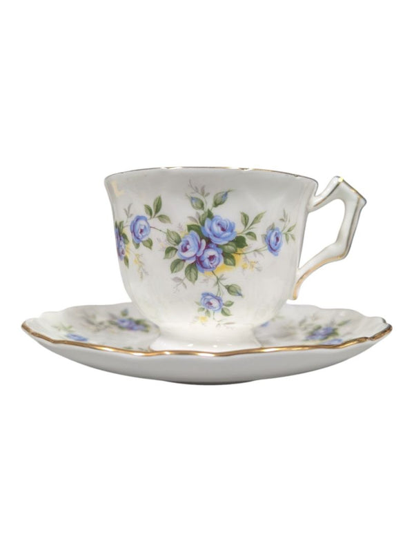 Aynsley “Marine Rose” Bone China Teacup and Saucer