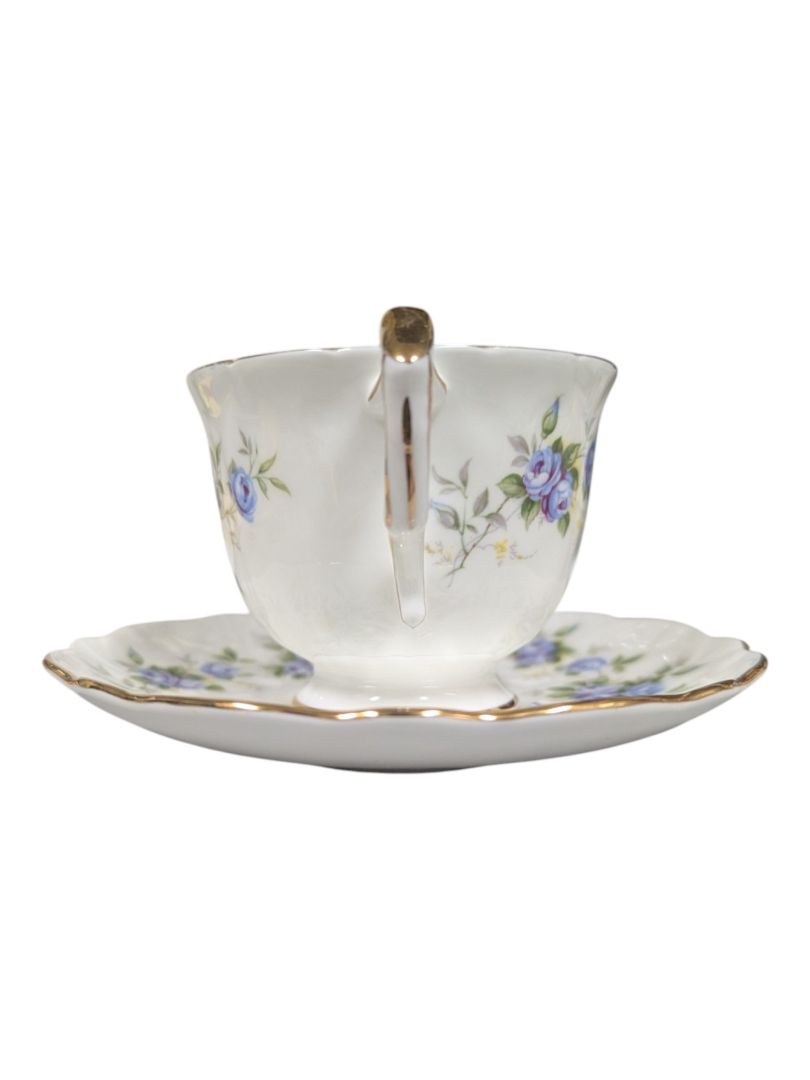 Aynsley “Marine Rose” Bone China Teacup and Saucer