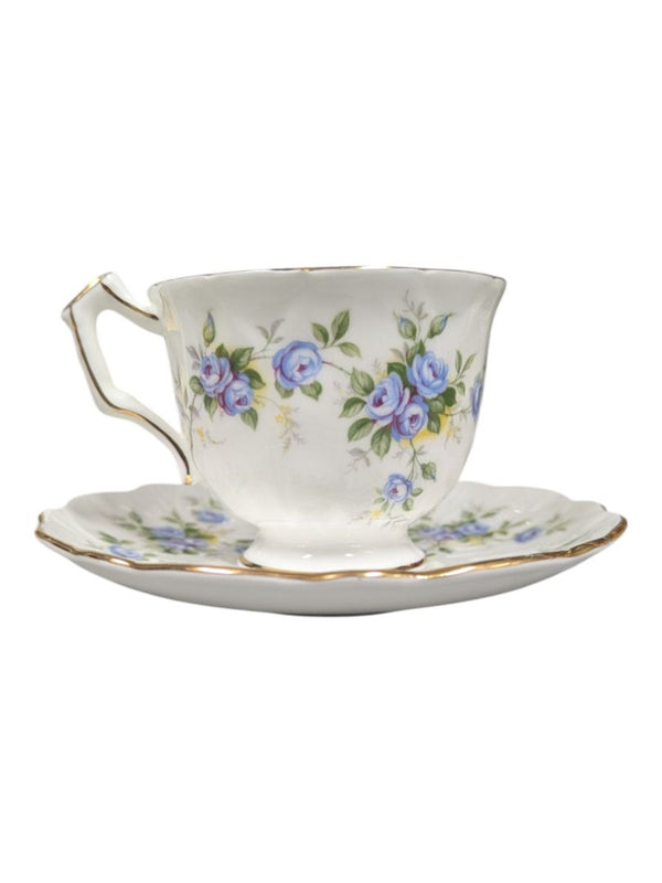 Aynsley “Marine Rose” Bone China Teacup and Saucer