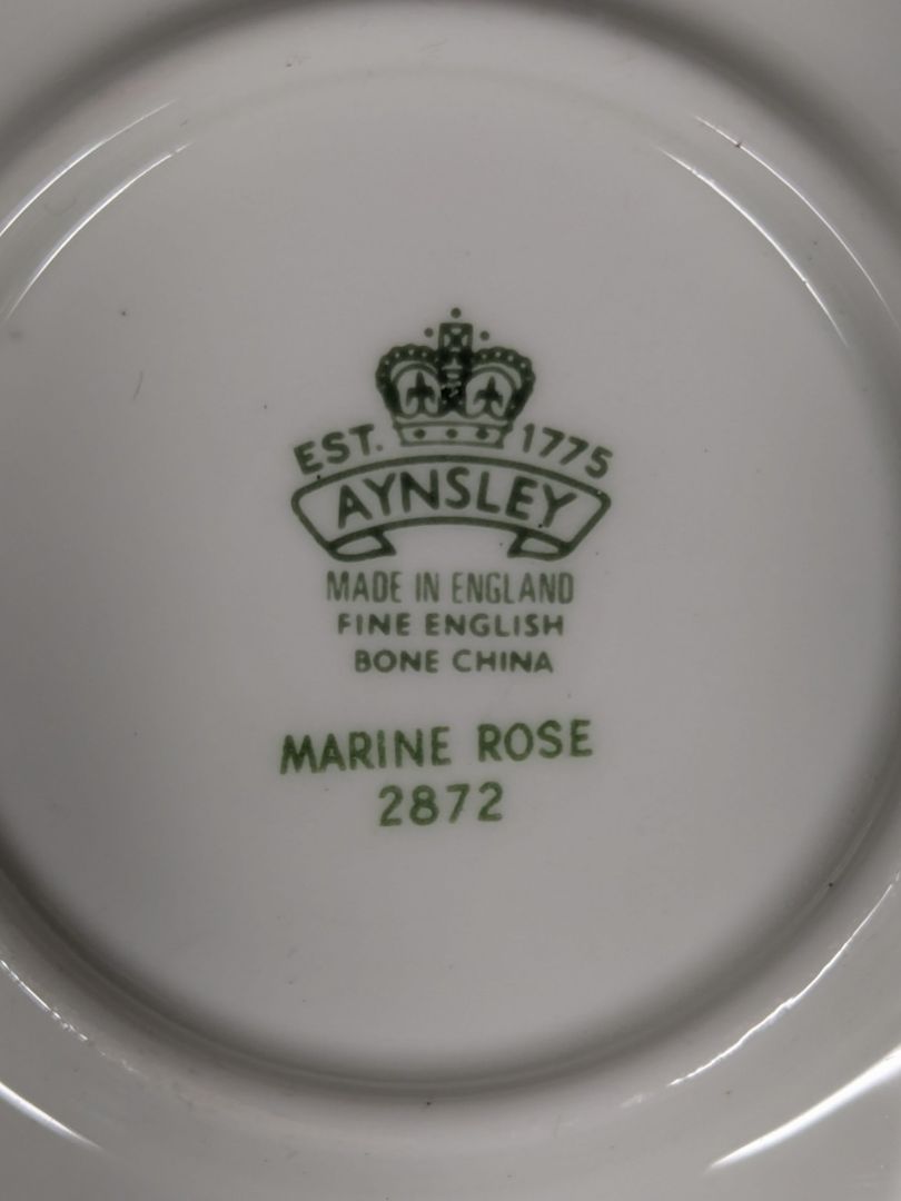 Aynsley “Marine Rose” Bone China Teacup and Saucer