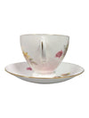 Queen Anne Bone China Tea Cup & Saucer Set - Pink & Yellow Roses
