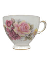 Queen Anne Bone China Tea Cup & Saucer Set - Pink & Yellow Roses