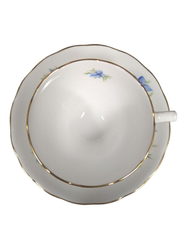 Colclough Bone China Tea Cup & Saucer Set - Blue Cornflower