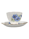 Colclough Bone China Tea Cup & Saucer Set - Blue Cornflower