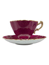 Hammersley Bone China Cranberry Teacup & Saucer