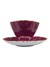 Hammersley Bone China Cranberry Teacup & Saucer