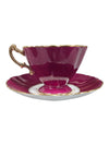 Hammersley Bone China Cranberry Teacup & Saucer