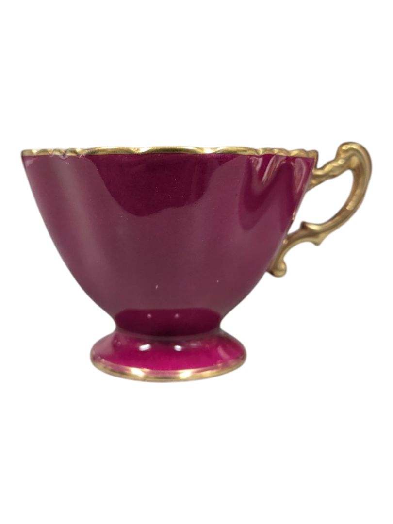 Hammersley Bone China Cranberry Teacup & Saucer