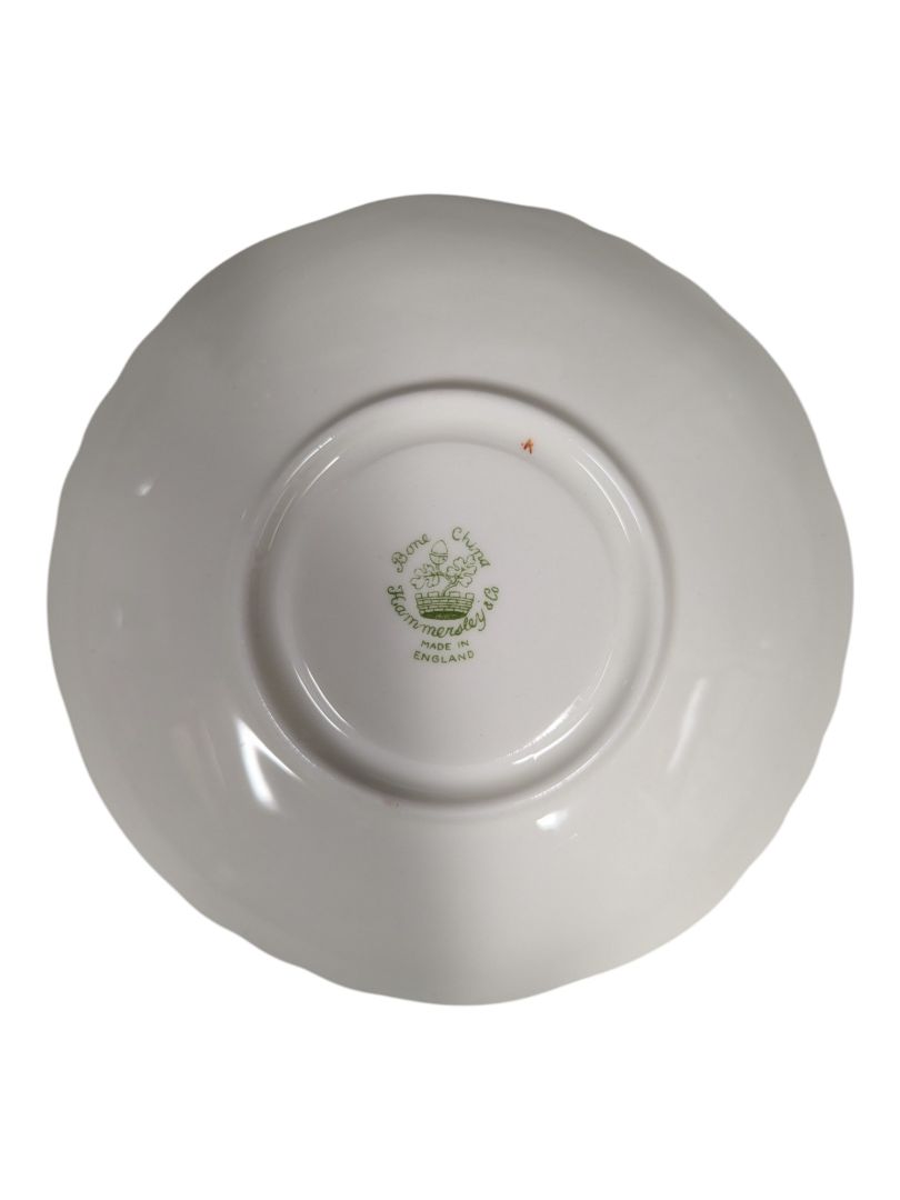 Hammersley Bone China Cranberry Teacup & Saucer