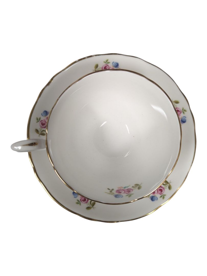 Crown Sussex Fine Bone China Teacup & Saucer