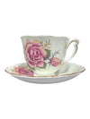 Colclough Bone China Teacup & Saucer Pink Rose