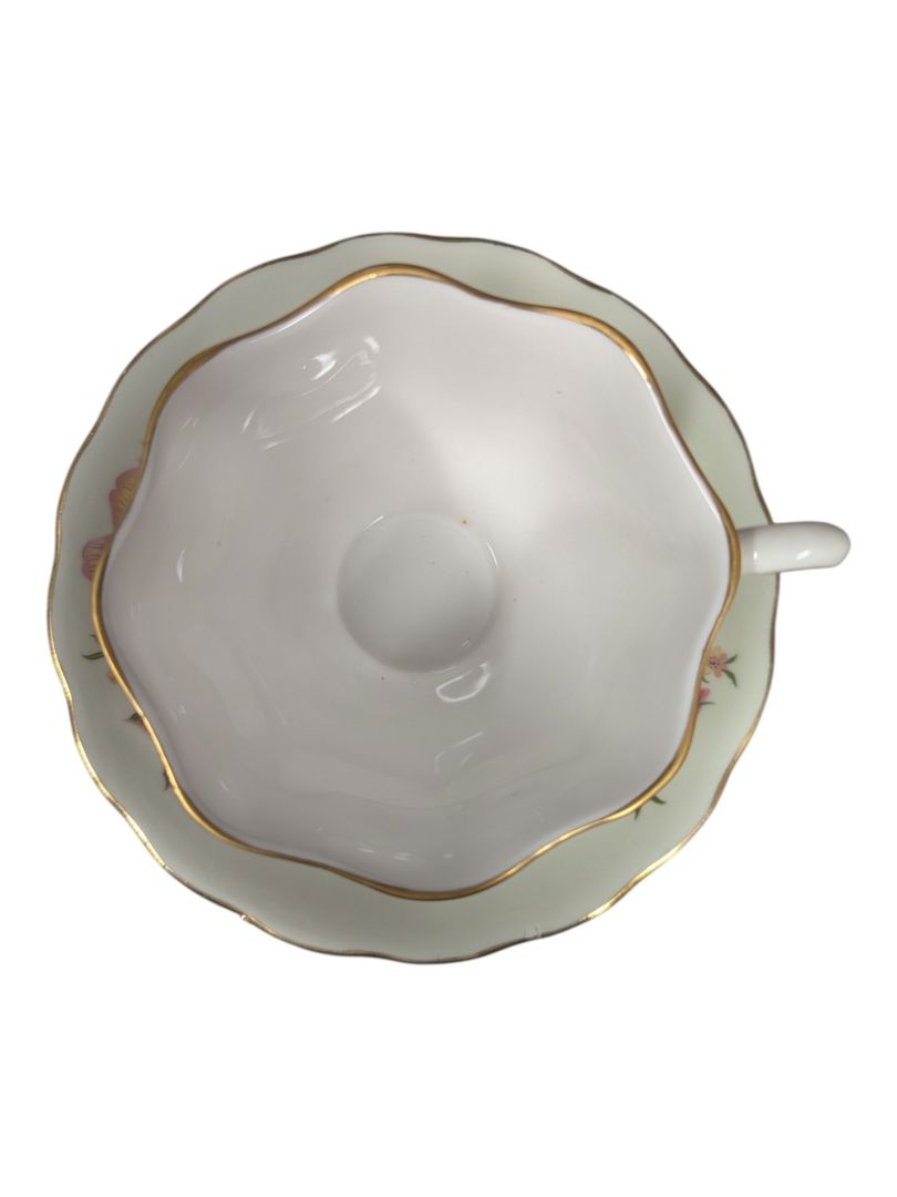 Colclough Bone China Teacup & Saucer Pink Rose