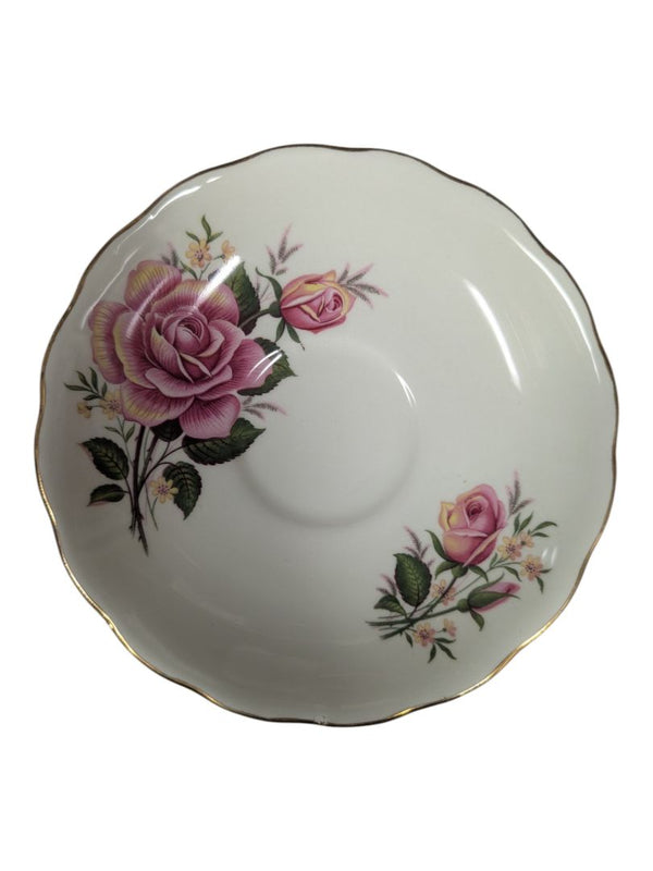 Colclough Bone China Teacup & Saucer Pink Rose