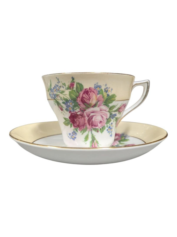 Rosina Bone China Teacup & Saucer Pink Rose