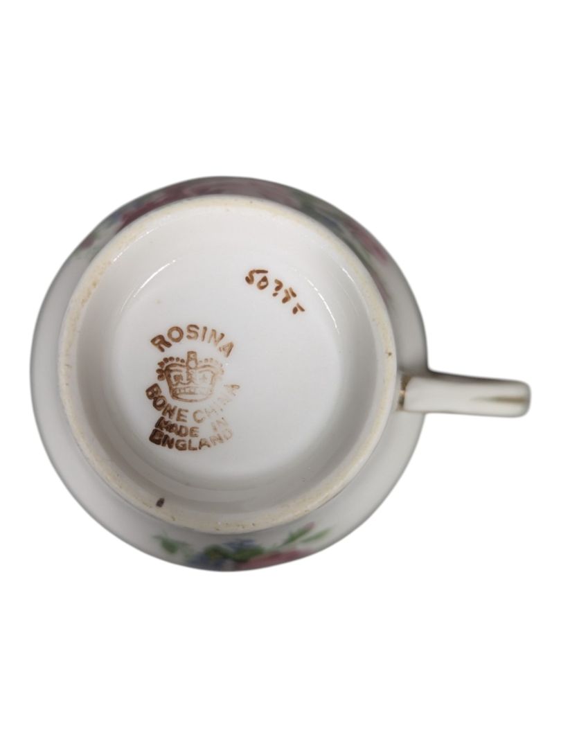 Rosina Bone China Teacup & Saucer Pink Rose