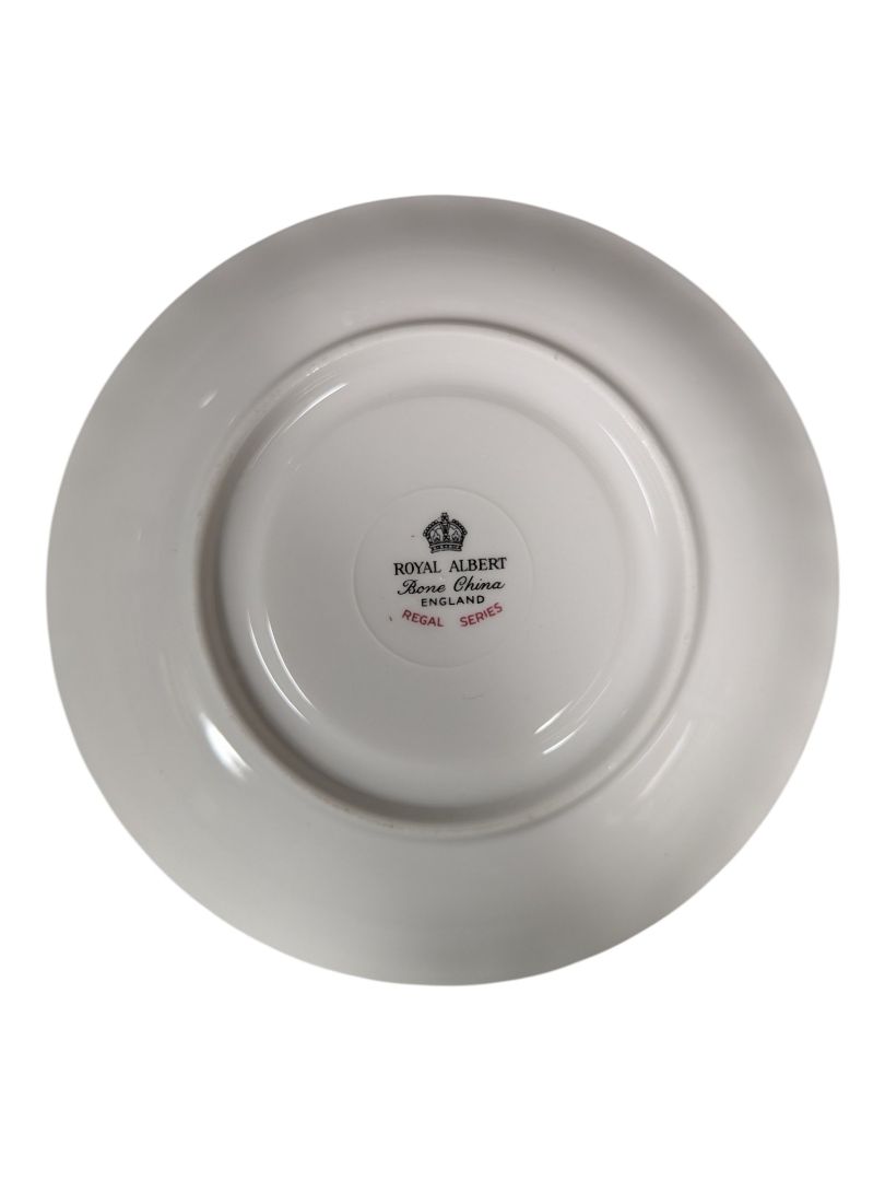 Royal Albert “Regal Series” Bone China Teacup & Saucer – Teal & Gold