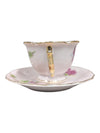 Hand-Painted Rose Porcelain Teacup & Saucer