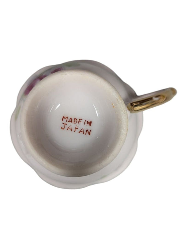Hand-Painted Rose Porcelain Teacup & Saucer