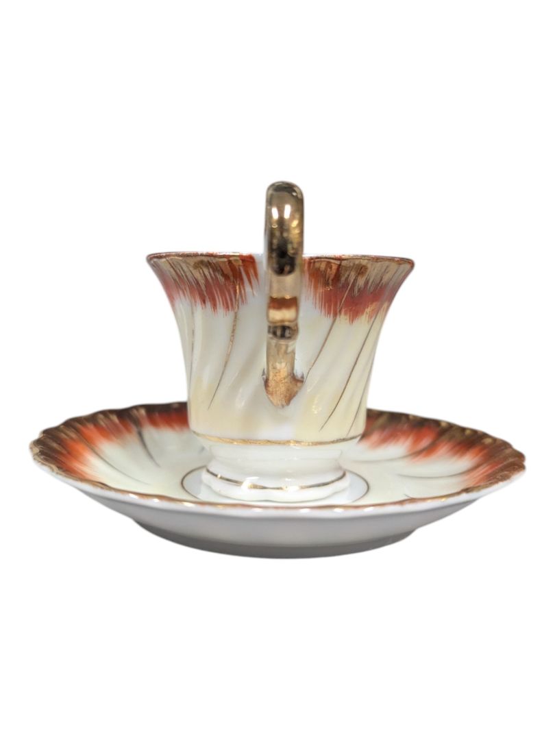 Mid-Century Lusterware Teacup and Saucer Set