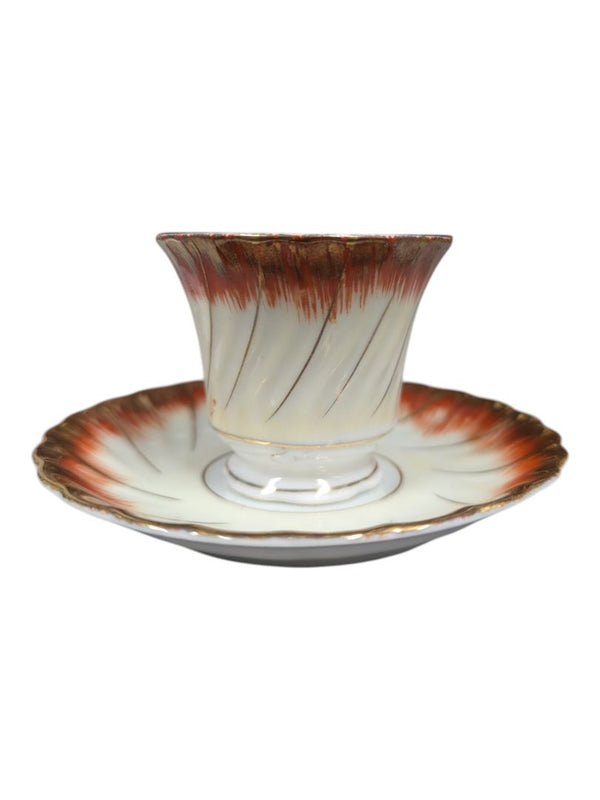 Mid-Century Lusterware Teacup and Saucer Set