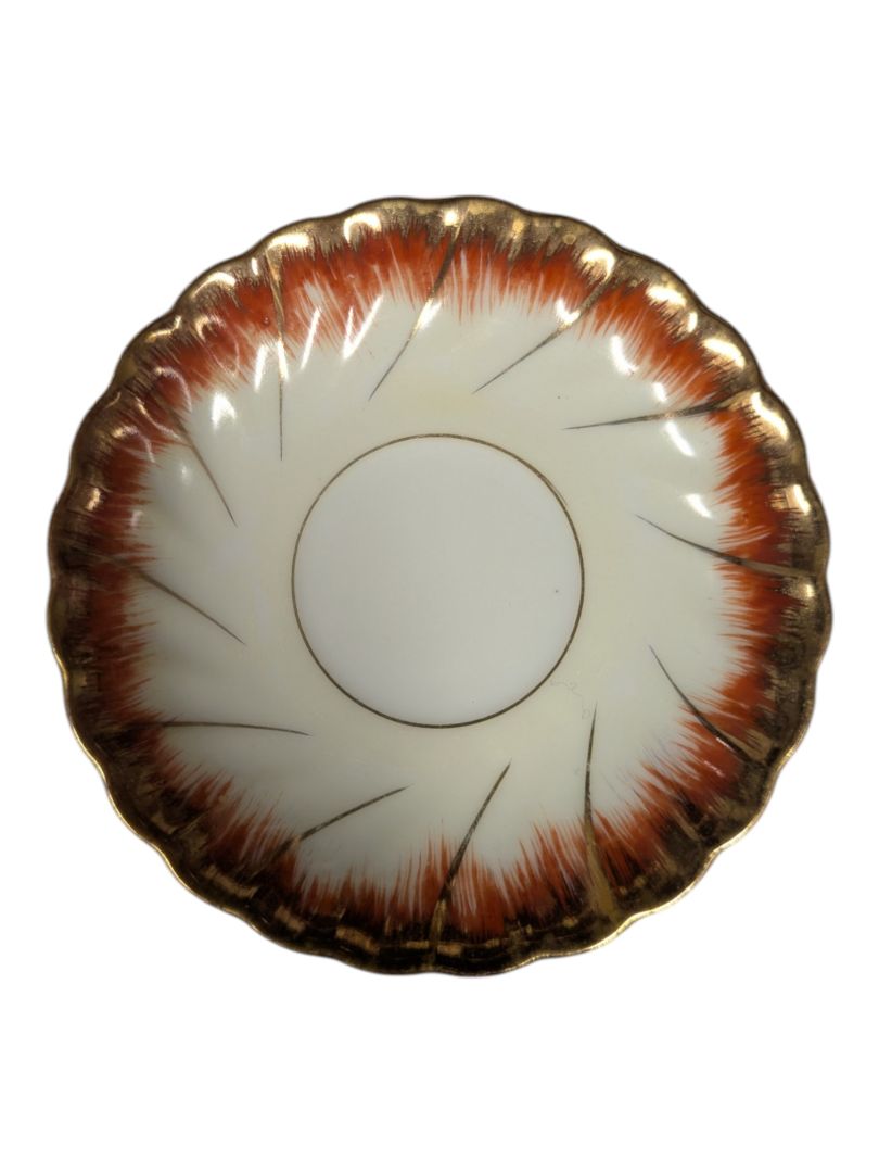 Mid-Century Lusterware Teacup and Saucer Set
