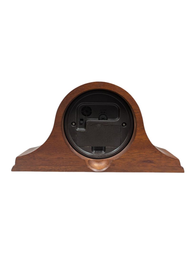 Vintage Seiko QP294B Napoleon Arched Wood Mantel Clock
