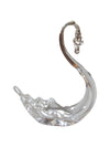 Crystal Swan Figurine / Decorative Glass Sculpture
