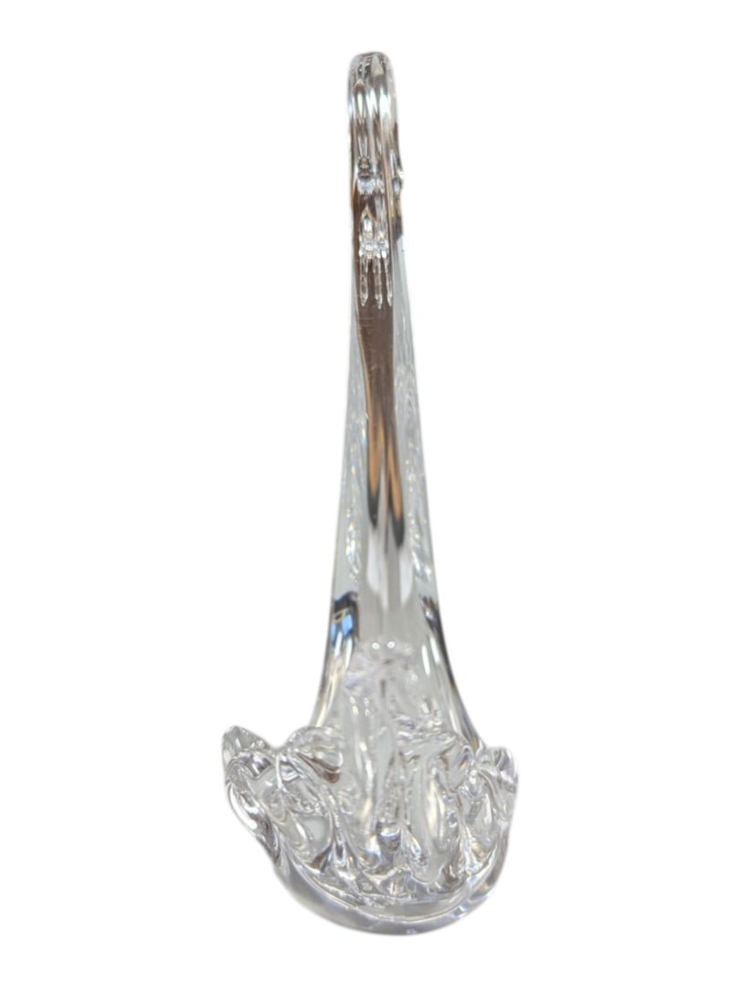Crystal Swan Figurine / Decorative Glass Sculpture