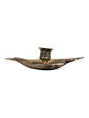Brass Whale Candlestick Holder