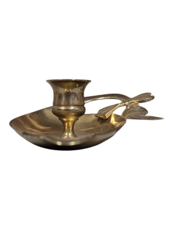 Brass Whale Candlestick Holder