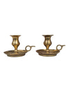 Pair of Vintage Brass Chamberstick Candle Holders