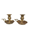 Pair of Vintage Brass Chamberstick Candle Holders