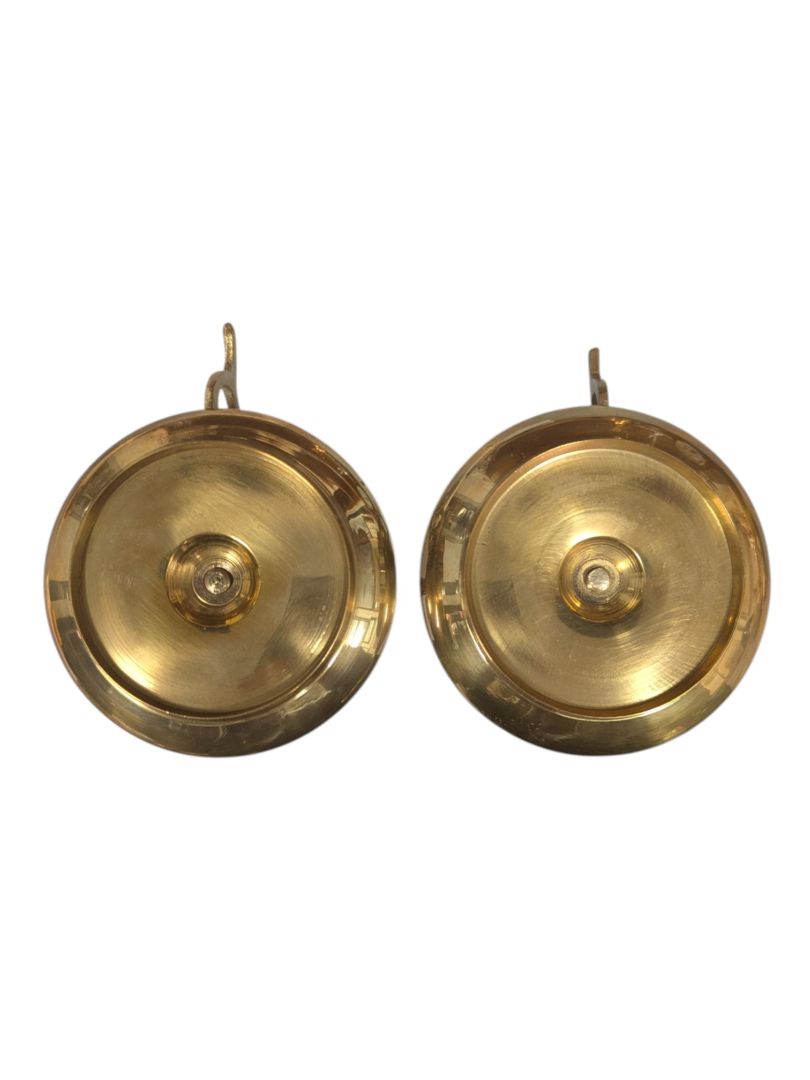 Pair of Vintage Brass Chamberstick Candle Holders