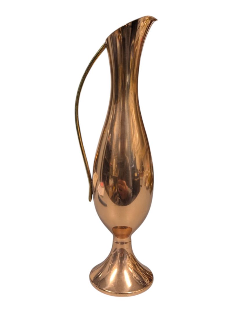 Copper Pitcher / Ewer with Brass Handle