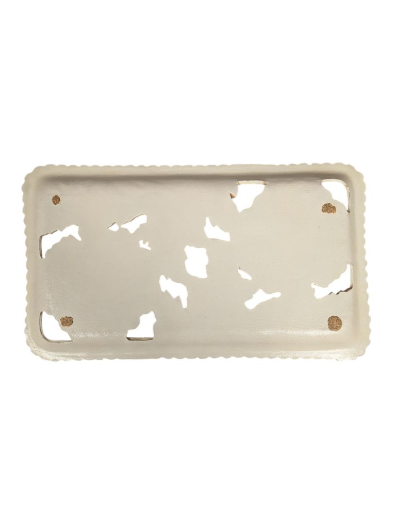 Decorative Carved Floral Serving Tray