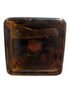 Amber Hobnail Glass Miniature Oil Lamp