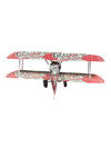 Handcrafted Recycled Soda Can Biplane Model - Den-Rick's Cream Soda