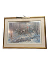 Framed Peter Etril Snyder Winter Scene Print with Picture Light