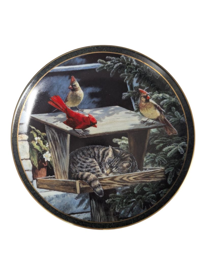 Bradford Exchange “Cat Nap” Collector Plate – Nosy Neighbors Series