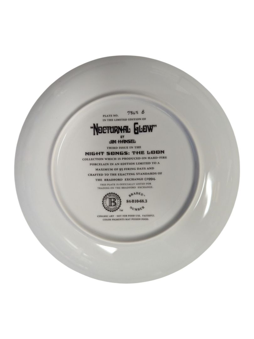 Bradford Exchange “Nocturnal Glow” Plate