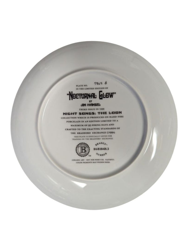 Bradford Exchange “Nocturnal Glow” Plate