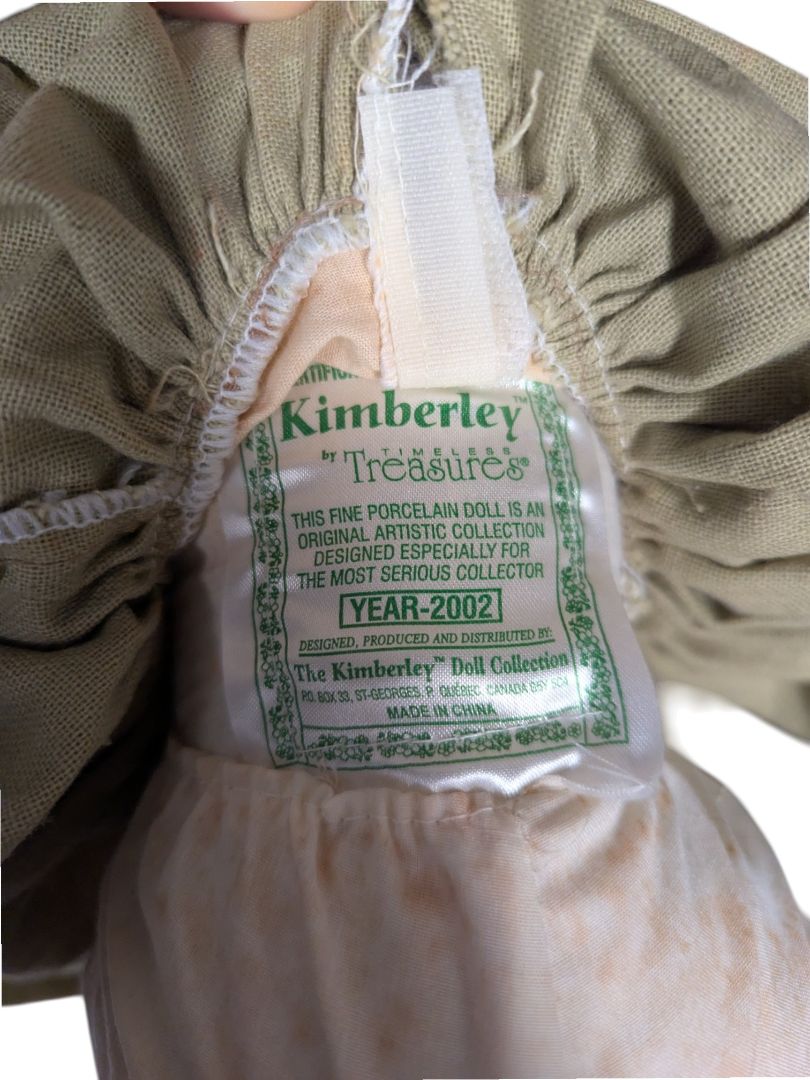 Kimberley Timeless Treasures Porcelain Doll (2002) – Floral Dress & Hat