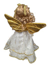 Porcelain Angel Doll White Gold Dress