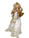 Porcelain Angel Doll White Gold Dress