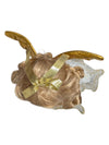 Porcelain Angel Doll White Gold Dress
