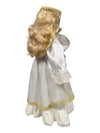 Porcelain Angel Doll with Gold Wings & Lace Dress