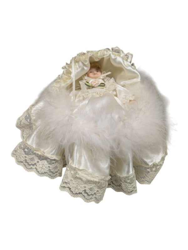 Baby Doll in Lace Carriage Display