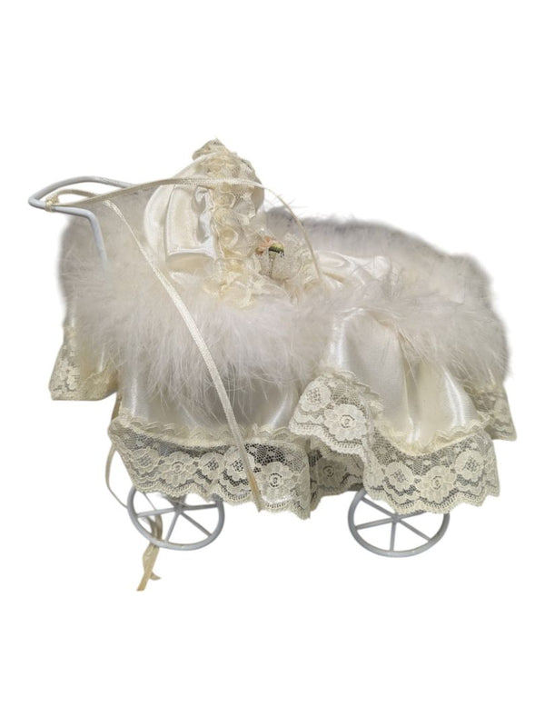 Baby Doll in Lace Carriage Display