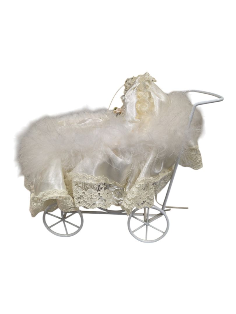 Baby Doll in Lace Carriage Display