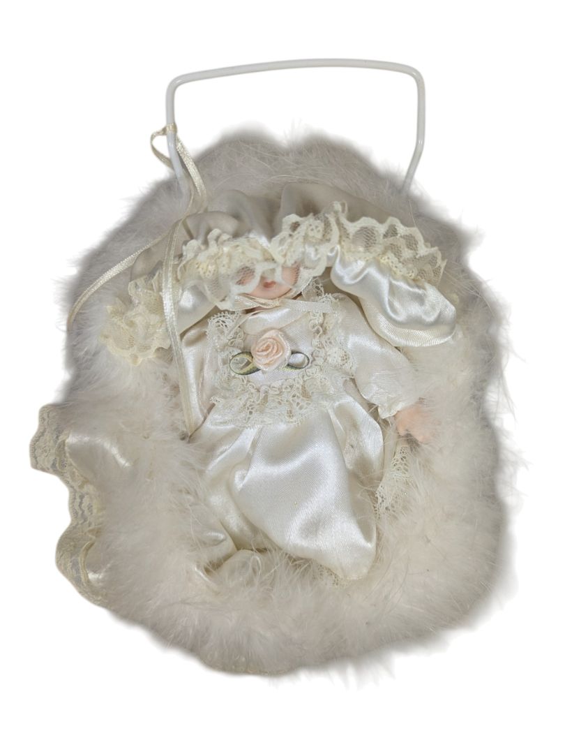 Baby Doll in Lace Carriage Display
